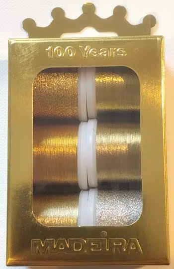 Metallictråd Madeira Crown-box guld