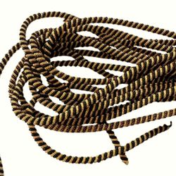French wire double twisted 4mm guld & svart