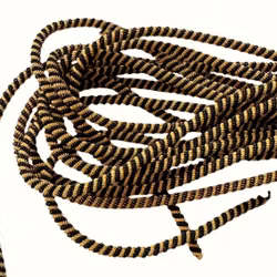 French wire double twisted 4mm guld & svart