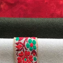 Nålbrev - materialsats röd grön