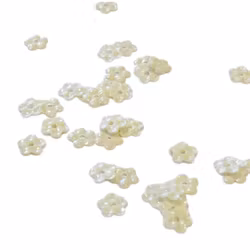 Paljett blomma 5mm cremevit