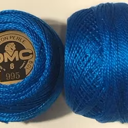 Pärlgarn nr 8 turkos 995