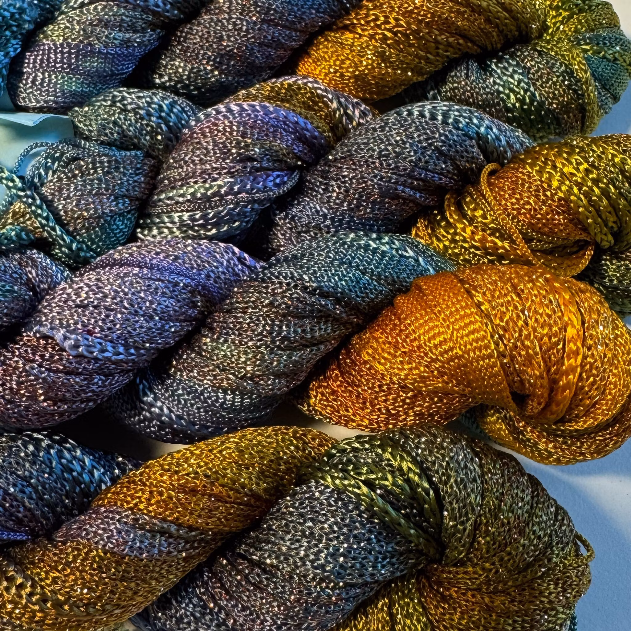 Knitted Selection gul-grön-lila