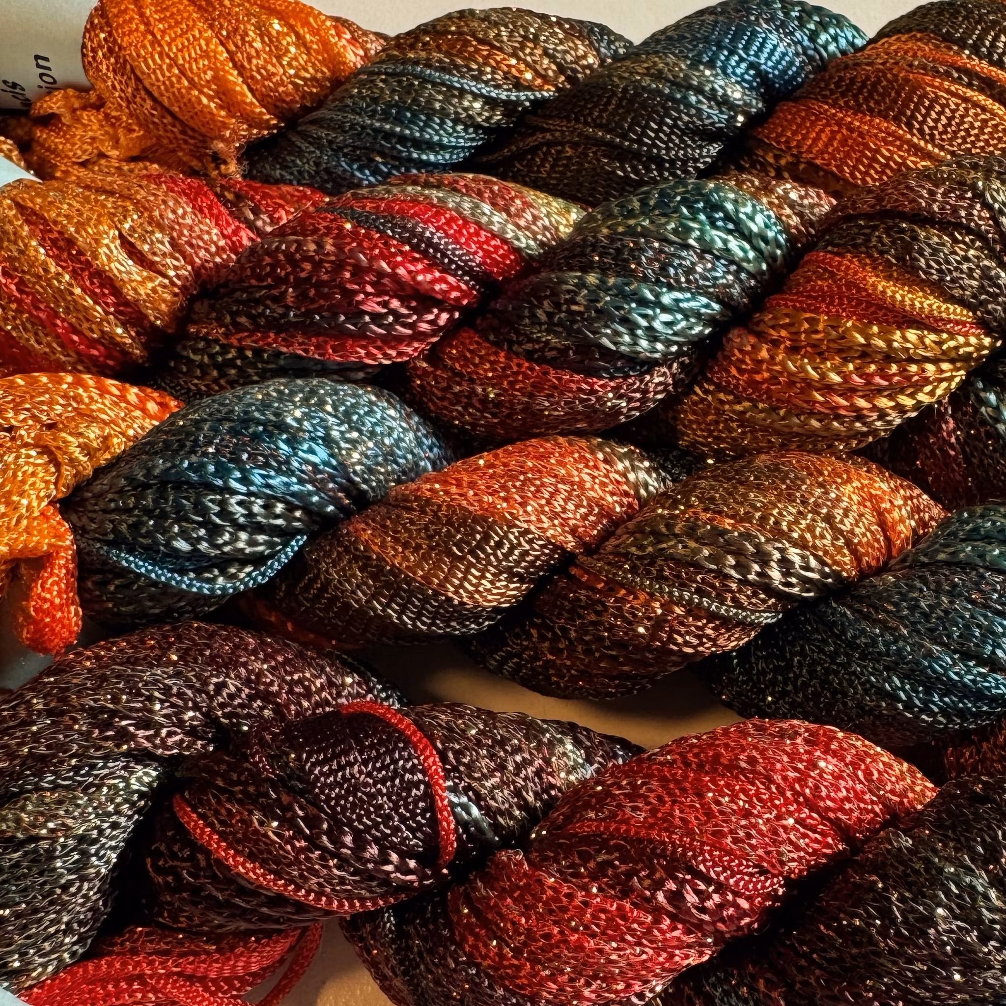 Knitted Selection rost-orange-turkos