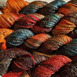 Knitted Selection rost-orange-turkos