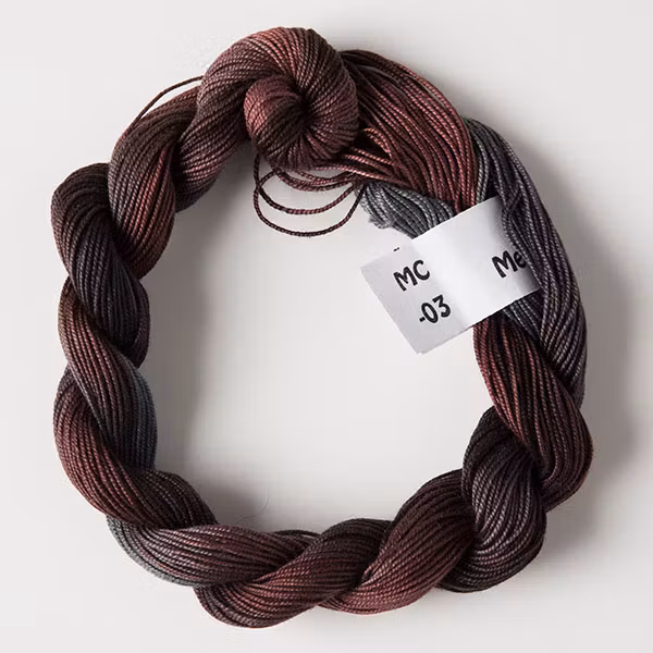 Merceriserad fin bomull brun-turkos 03