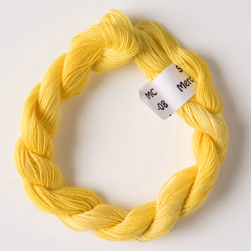 Merceriserad fin bomull gul 08