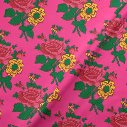 Cotton fabric Muhu rose cerise