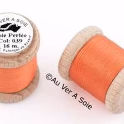 Pärlgarn silke orange 39