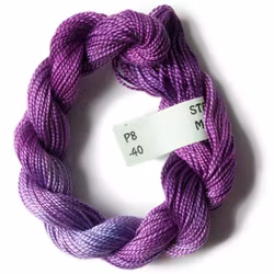 Pärlgarn nr 8 melerat lila 40