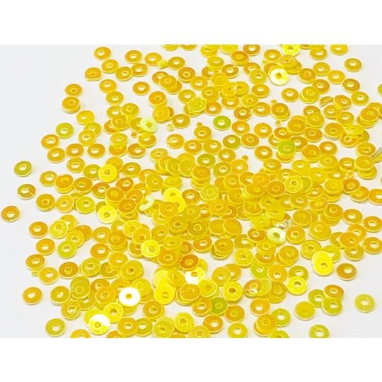 Paljett rund 3mm solgul