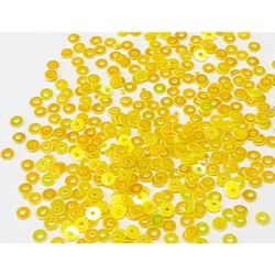 Paljett rund 3mm solgul