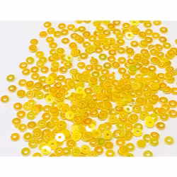Paljett rund 3mm solgul