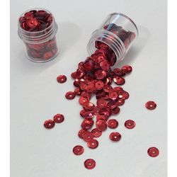 Paljett 6mm röd