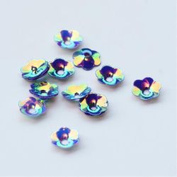 Paljett blomma 8mm lila
