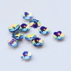 Paljett blomma 8mm lila