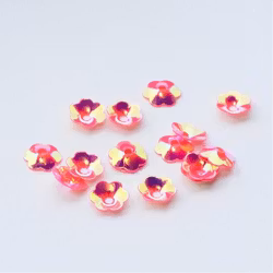 Paljett blomma 8mm röd