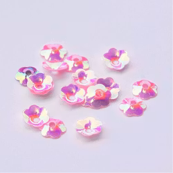 Paljett blomma 8mm rosa