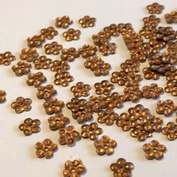 Paljett blomma 5mm koppar