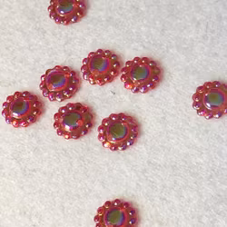 Paljett blomma cerise 9mm