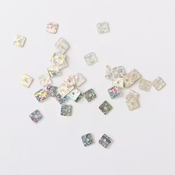 Paljett 5x5mm hologram silver