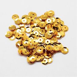 Paljett facetterad 6mm guld