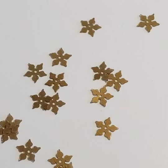 Paljett julstjärna antik guld