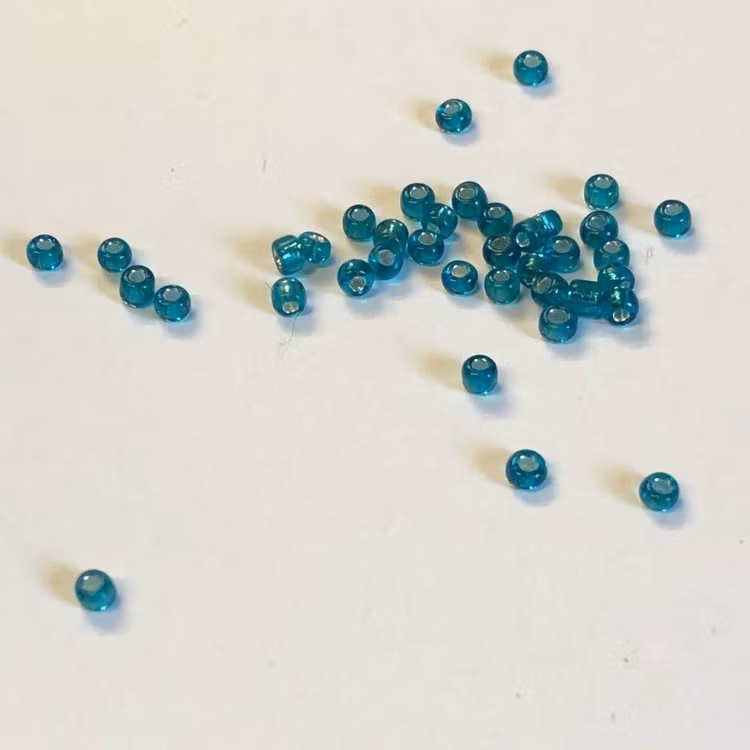 Seedbead 3 mm teal silverlined