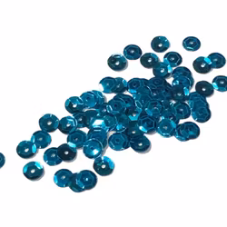 Paljett 6mm mörk turkos