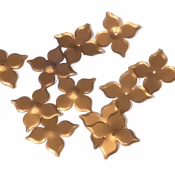Paljett blomma 18x18mm antikguld