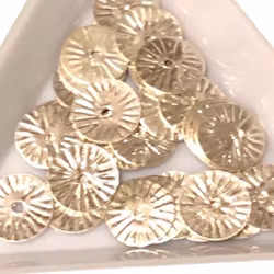 Paljett rund mässing 10mm silver