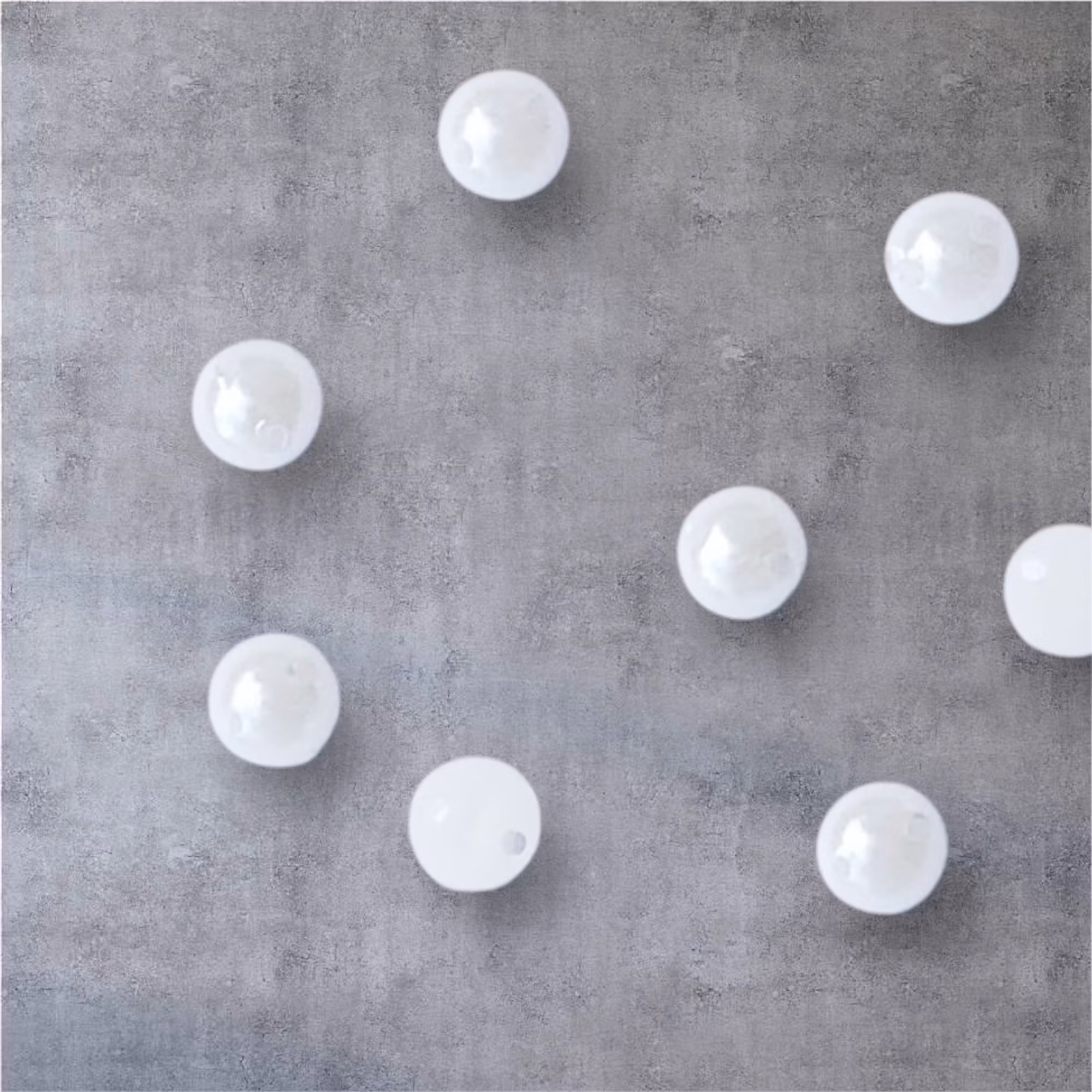 Pärla 5 mm rund vit 10-p