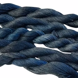 Merceriserad fin bomull blå 02