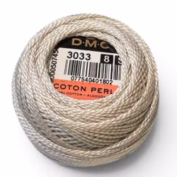 Pärlgarn nr 8 beige 3033