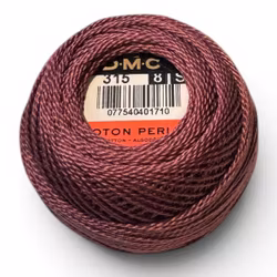 Pärlgarn nr 8 rosa 315