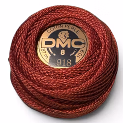 Pärlgarn nr 8 tegel 918