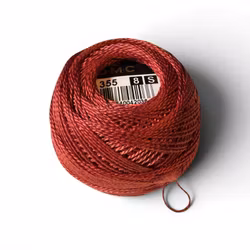Pärlgarn nr 8 tegel 355