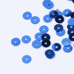 Paljett rund 6mm blå