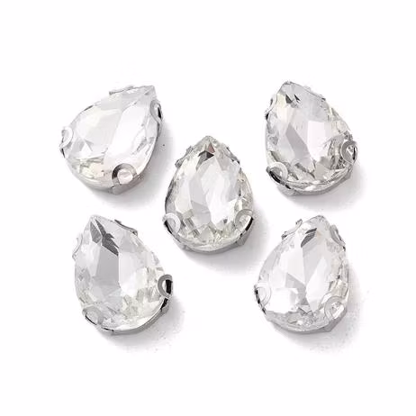 Montee droppe 14x10mm glasklar 10-p