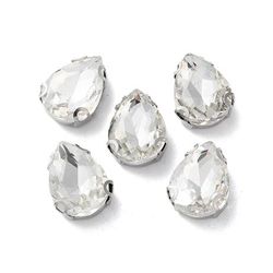 Montee droppe 14x10mm glasklar 10-p