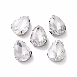 Montee droppe 14x10mm glasklar 10-p