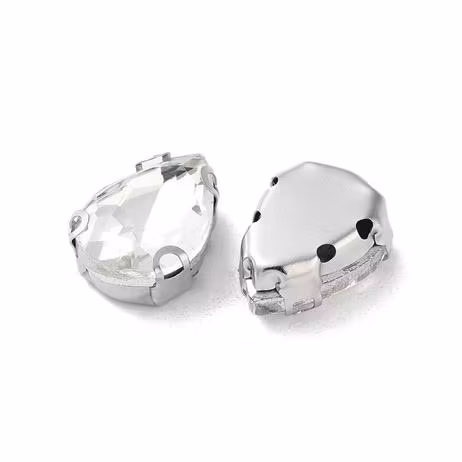 Montee droppe 14x10mm glasklar 10-p