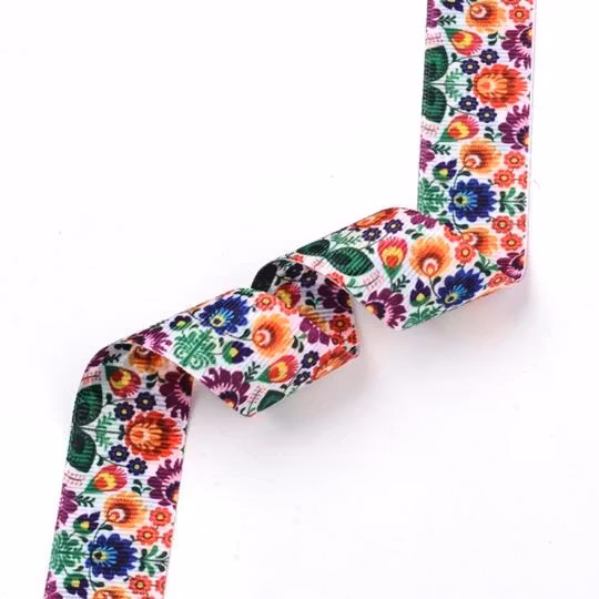 Ripsband blommigt