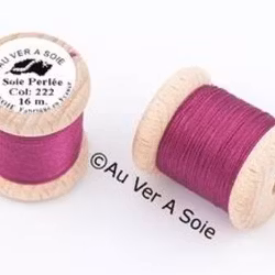 Pärlgarn silke rosa 222