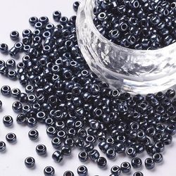Seedbead 3mm svart metallic