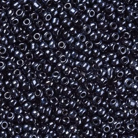 Seedbead 3mm svart metallic