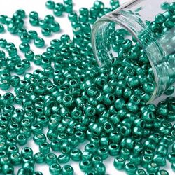 Seedbead 3mm grön metallic