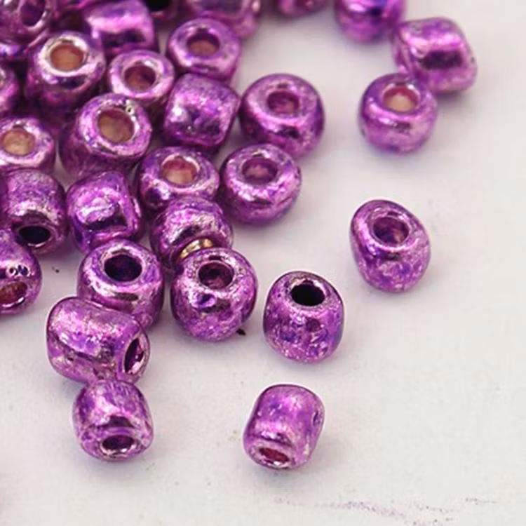 Seedbead 4 mm lila metallic