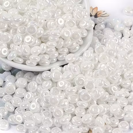 Pärla donut 6mm vit