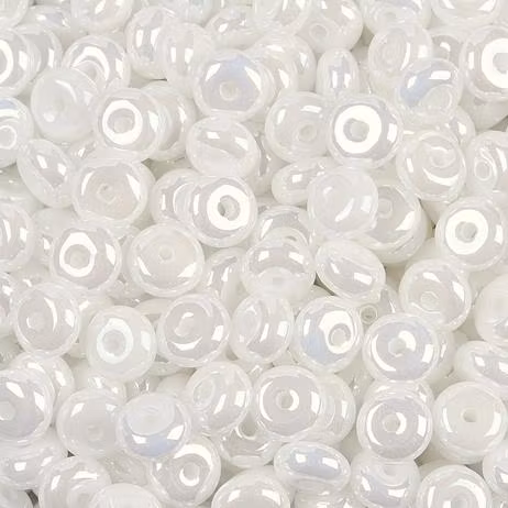 Pärla donut 6mm vit
